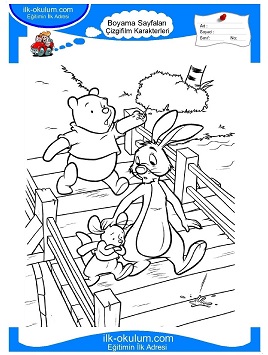 Çocuklar İçin Piglet Boyama Sayfaları 